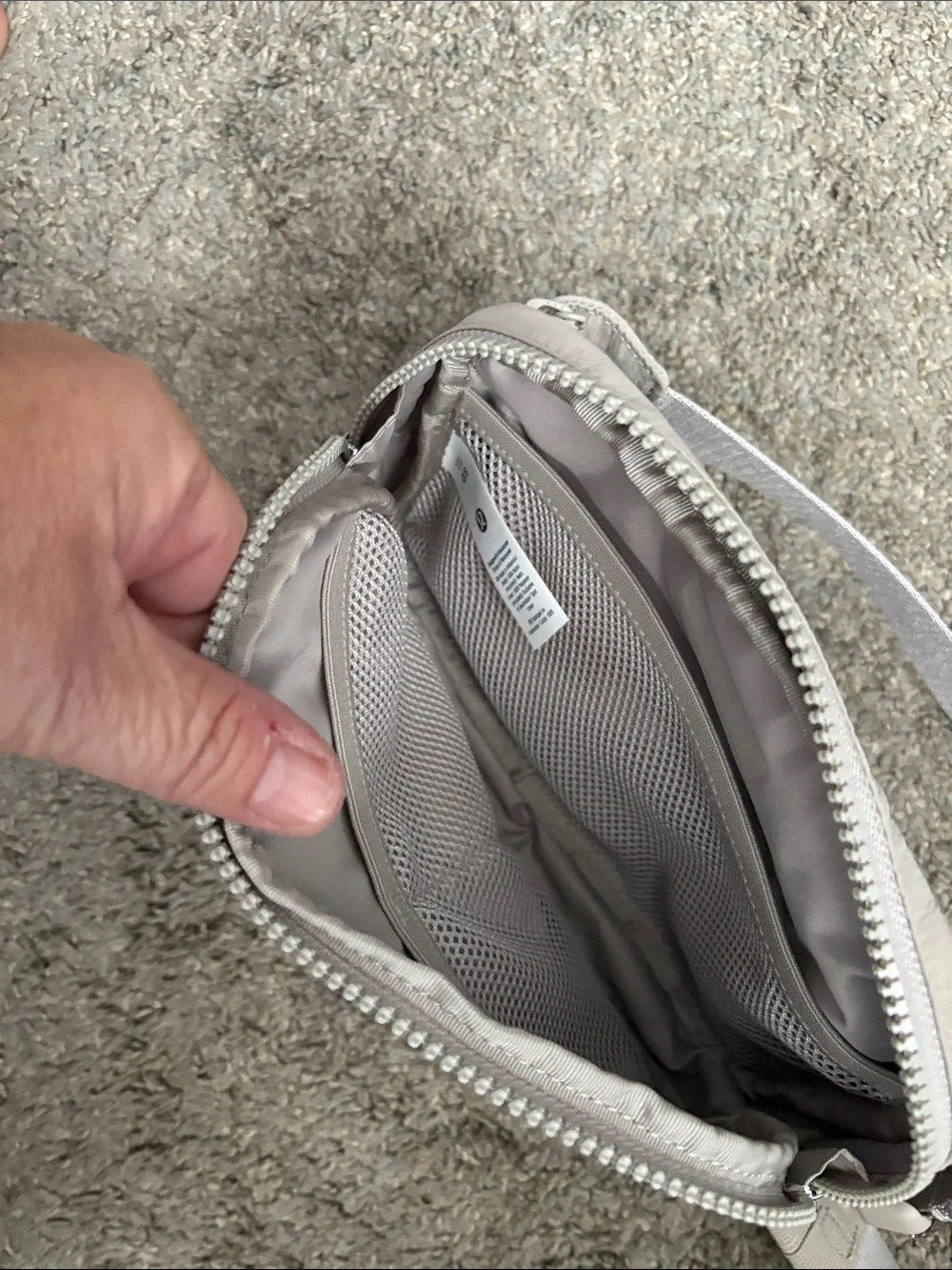 lululemon athletica Light Gray Crossbody Sling Bag